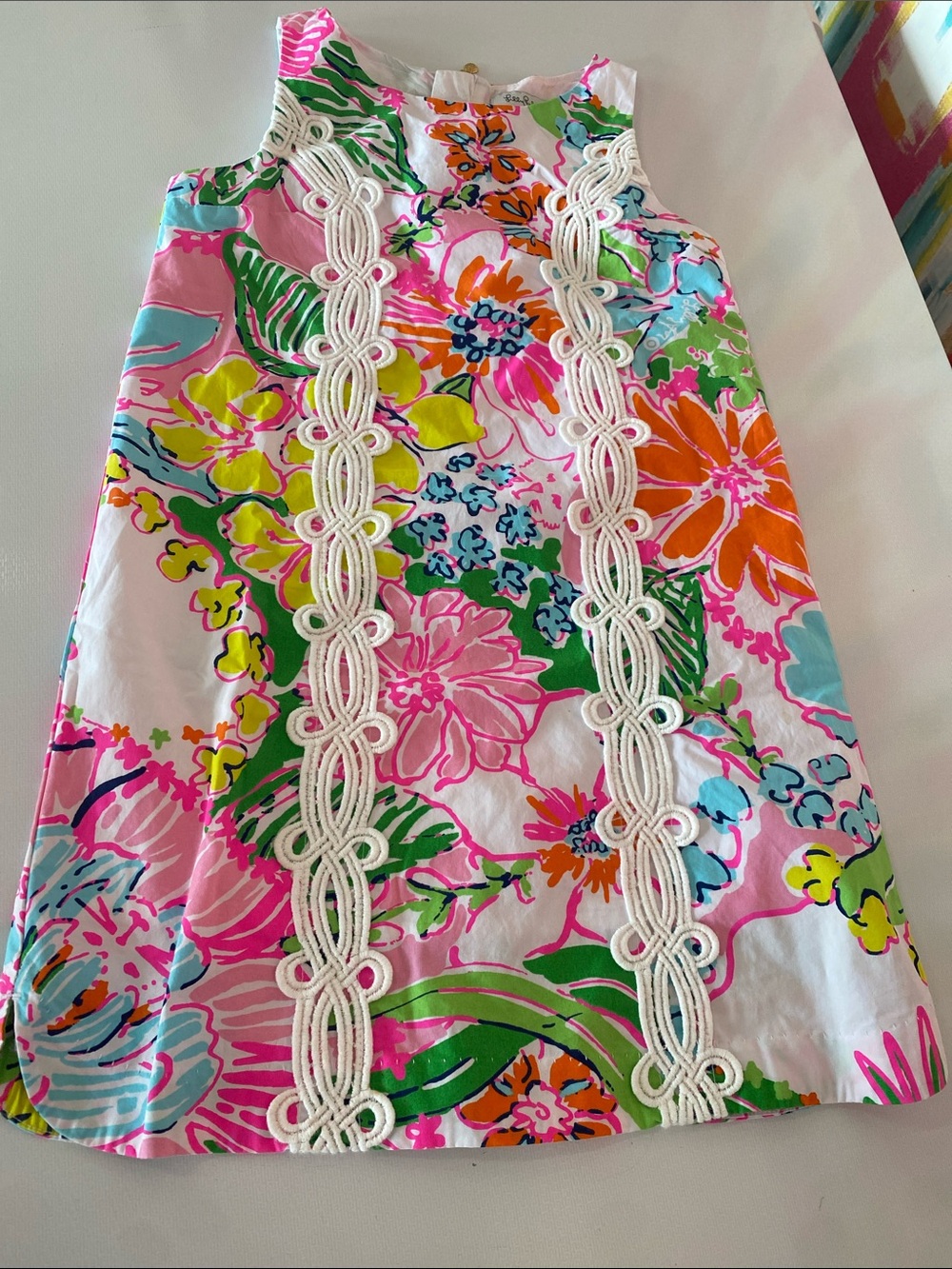 Lilly Pulitzer for Target Pink, Green, Orange and White Floral Girls Dress.